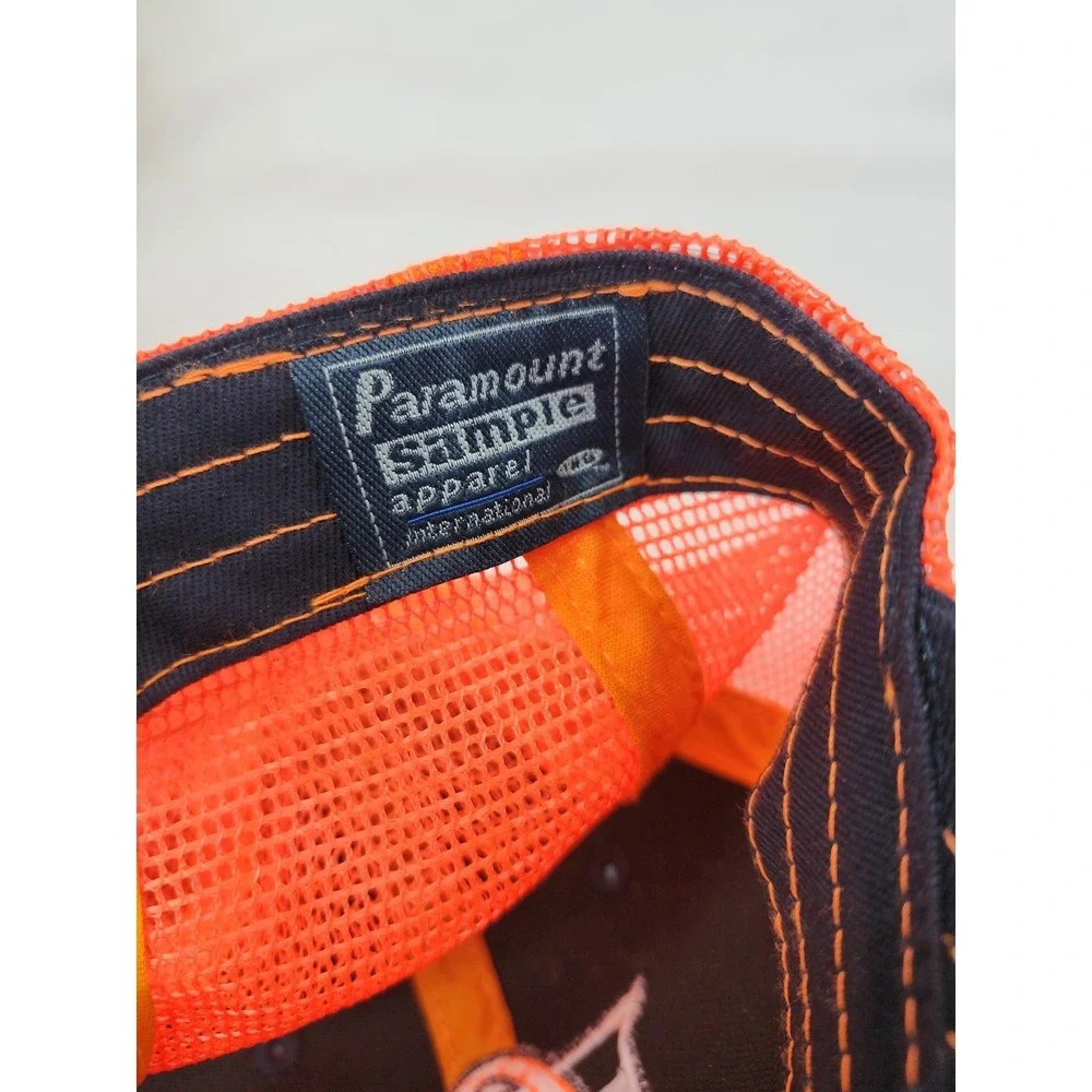 St Louis Rockets Trucker Hat Navy Blue Orange Snapback Sample Hat